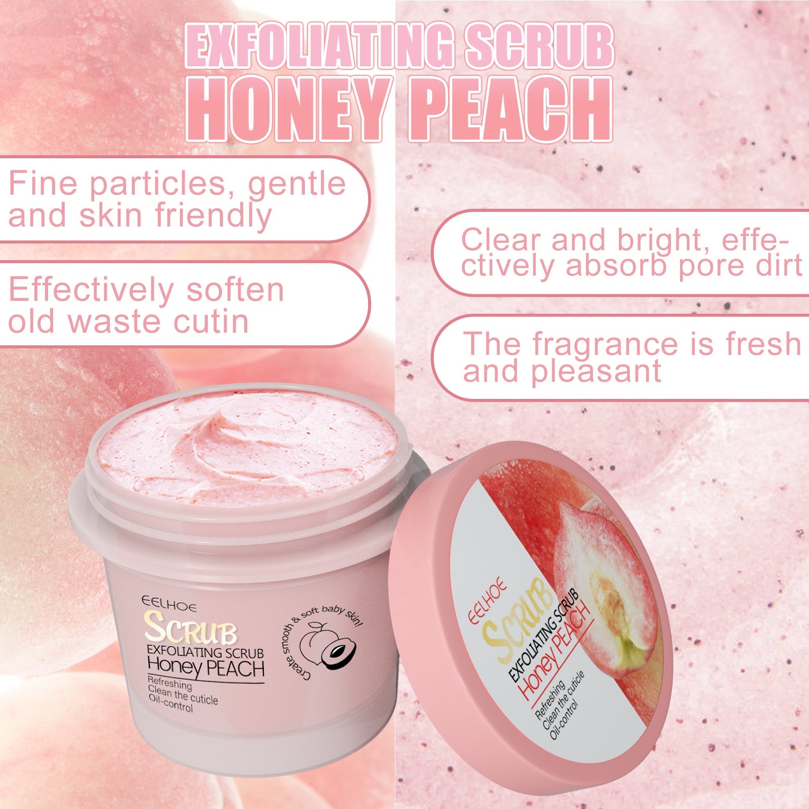 Peach Body Scrub Cream