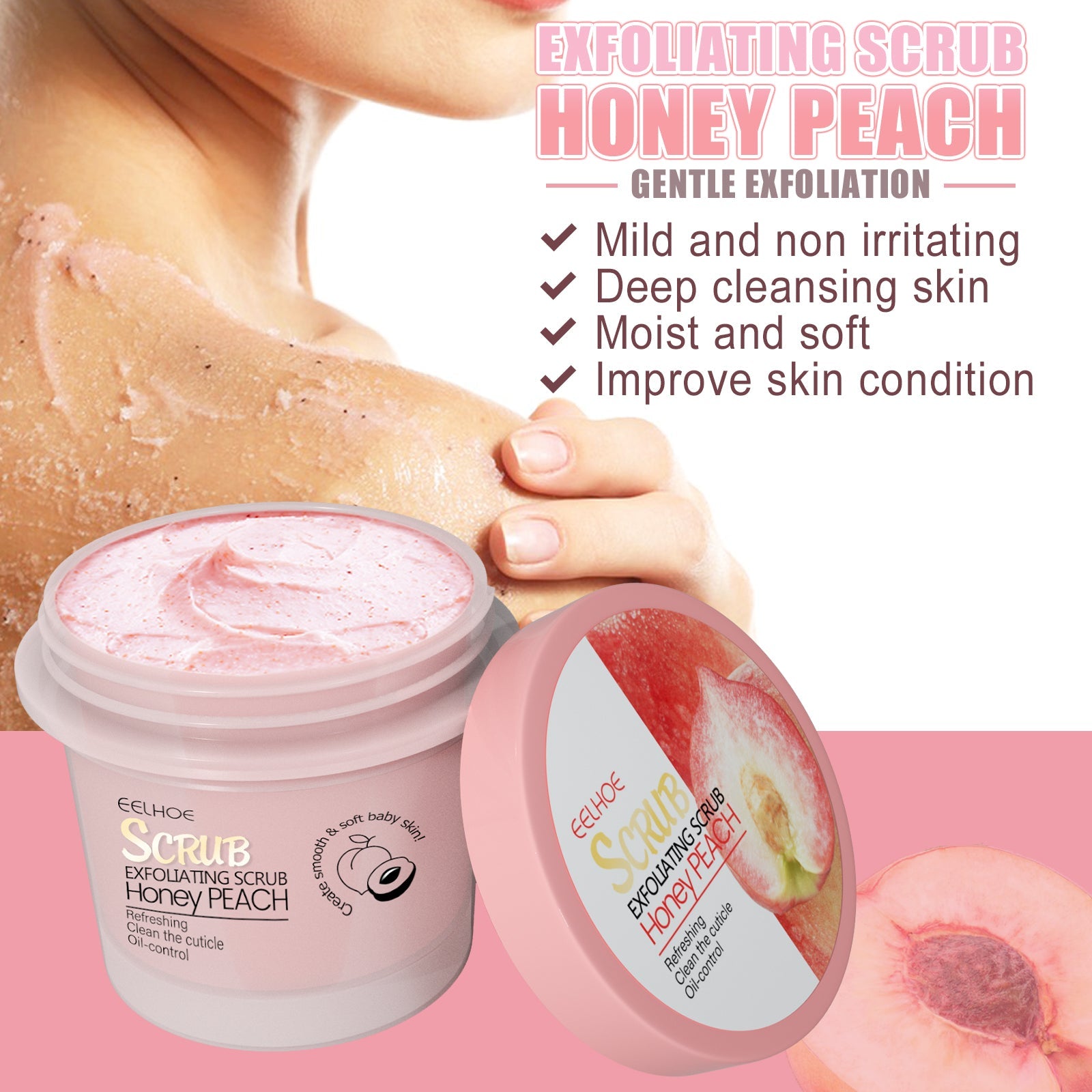 Peach Body Scrub Cream